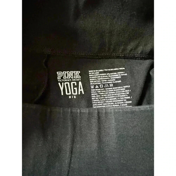 Victoria’s Secret PINK line Black and Olive Green Yoga Pants Medium - Picture 4 of 4